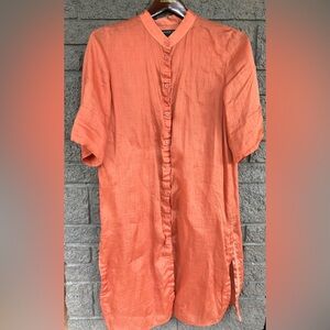 Short Sleeve Breezy Tunic Shacket | Lafayette 148 New York